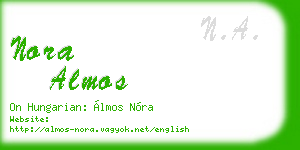 nora almos business card