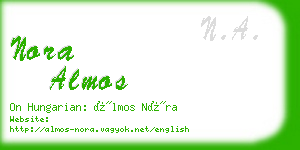 nora almos business card